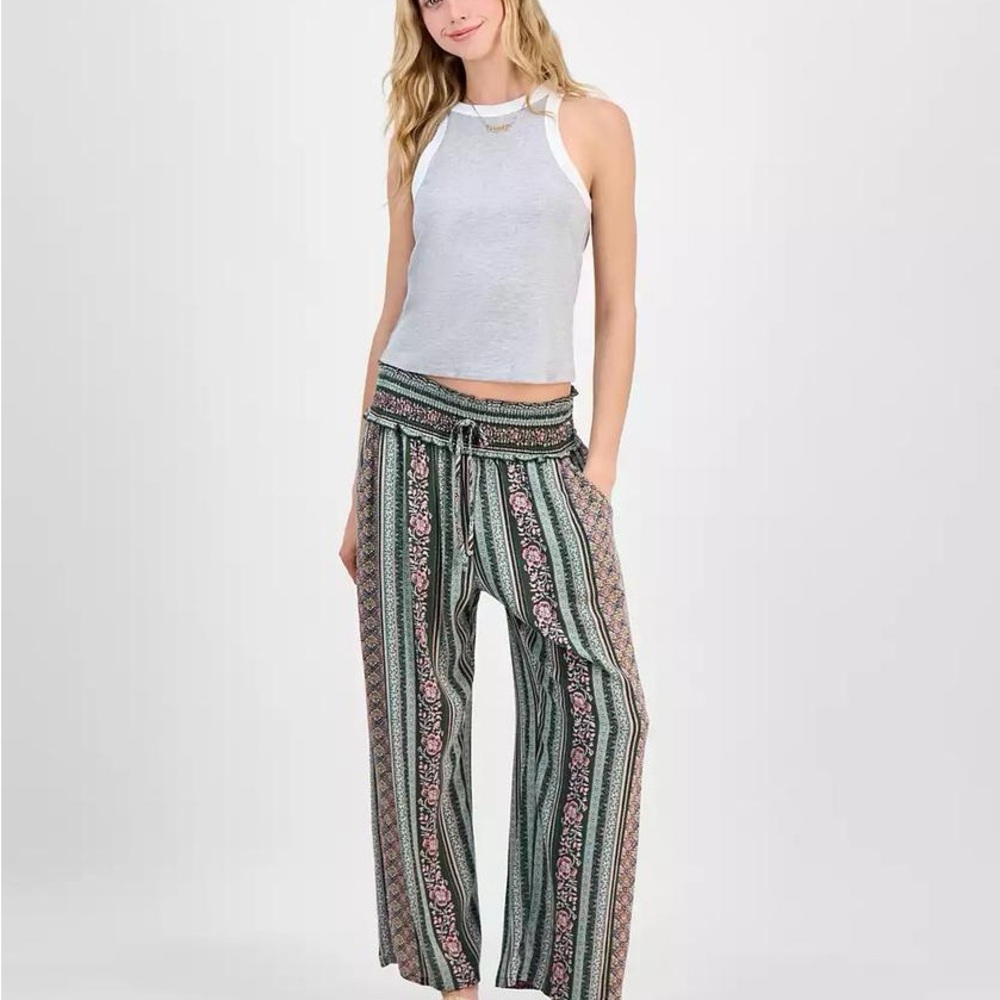 Striped Green and Pink Women's Pants
